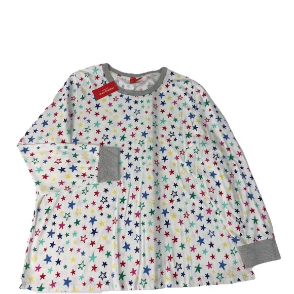 Holiday Lane Stars Pajama Top Women’s XXL Cotton Long Sleeve Stars Multicolor - Picture 2 of 4